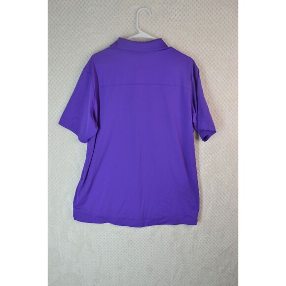 Adidas Men's XL Purple Short Sleeve Golf Polo - Picture 8 of 11